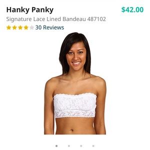 Hanky Panky White Signature Lace Lined Bandeau